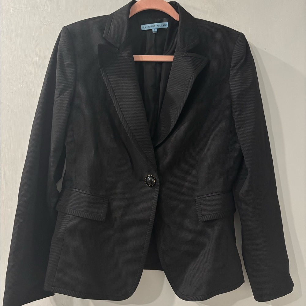 ANTONIO MELANI Elegant Black Suit Jacket